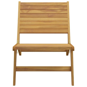 vidaXL Chaise de jardin avec repose-pieds en teck massif