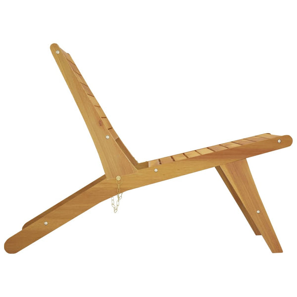 vidaXL Chaise de jardin avec repose-pieds en teck massif