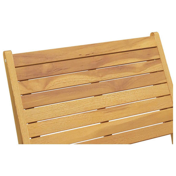 vidaXL Chaise de jardin avec repose-pieds en teck massif