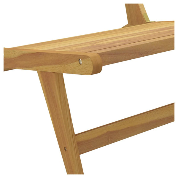 vidaXL Chaise de jardin avec repose-pieds en teck massif