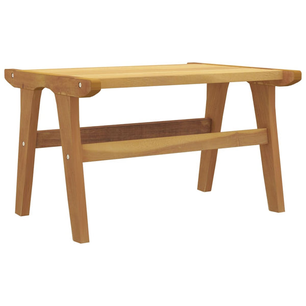 vidaXL Chaise de jardin avec repose-pieds en teck massif