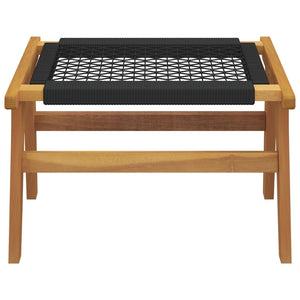 vidaXL Chaise de jardin avec repose-pieds Bois de teck massif et polyester