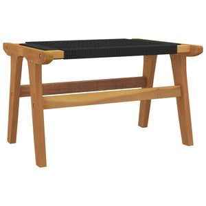 vidaXL Chaise de jardin avec repose-pieds Bois de teck massif et polyester