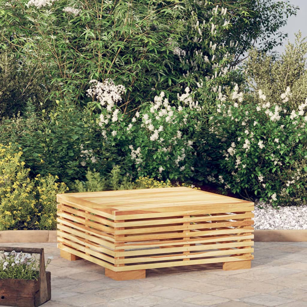 vidaXL Table basse de jardin 69,5x69,5x31 cm Bois de teck massif