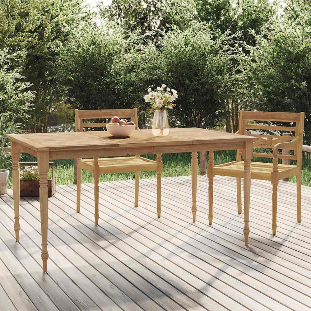 Massivholz Teak Gartentisch 150x90 cm