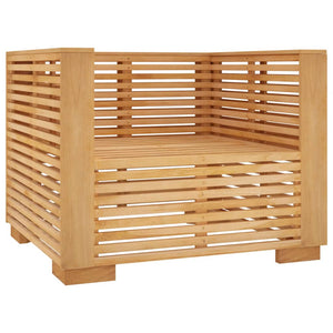 Gartensessel Teakholz mit Dunkelgrauen Kissen