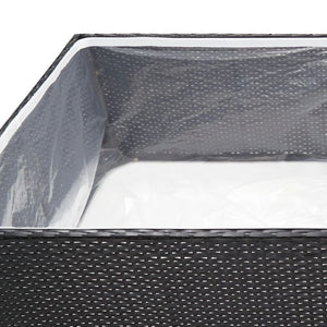 Schwarzer Pflanzkübel 157cm Poly Rattan