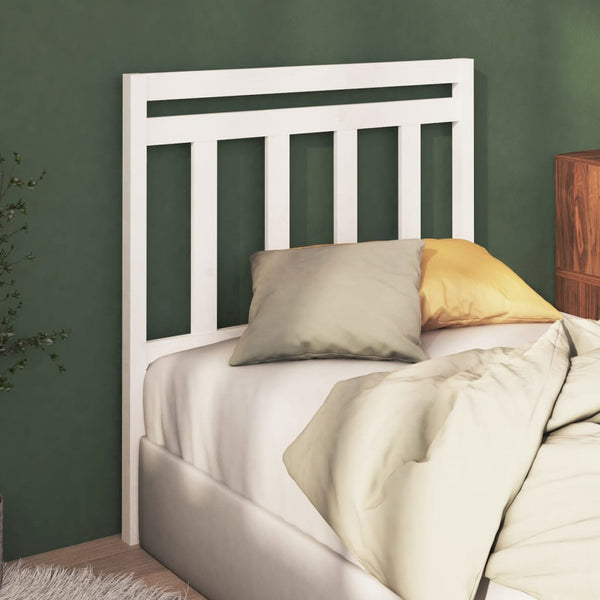 Weißes Kopfteil 106 cm Kiefer Massivholz