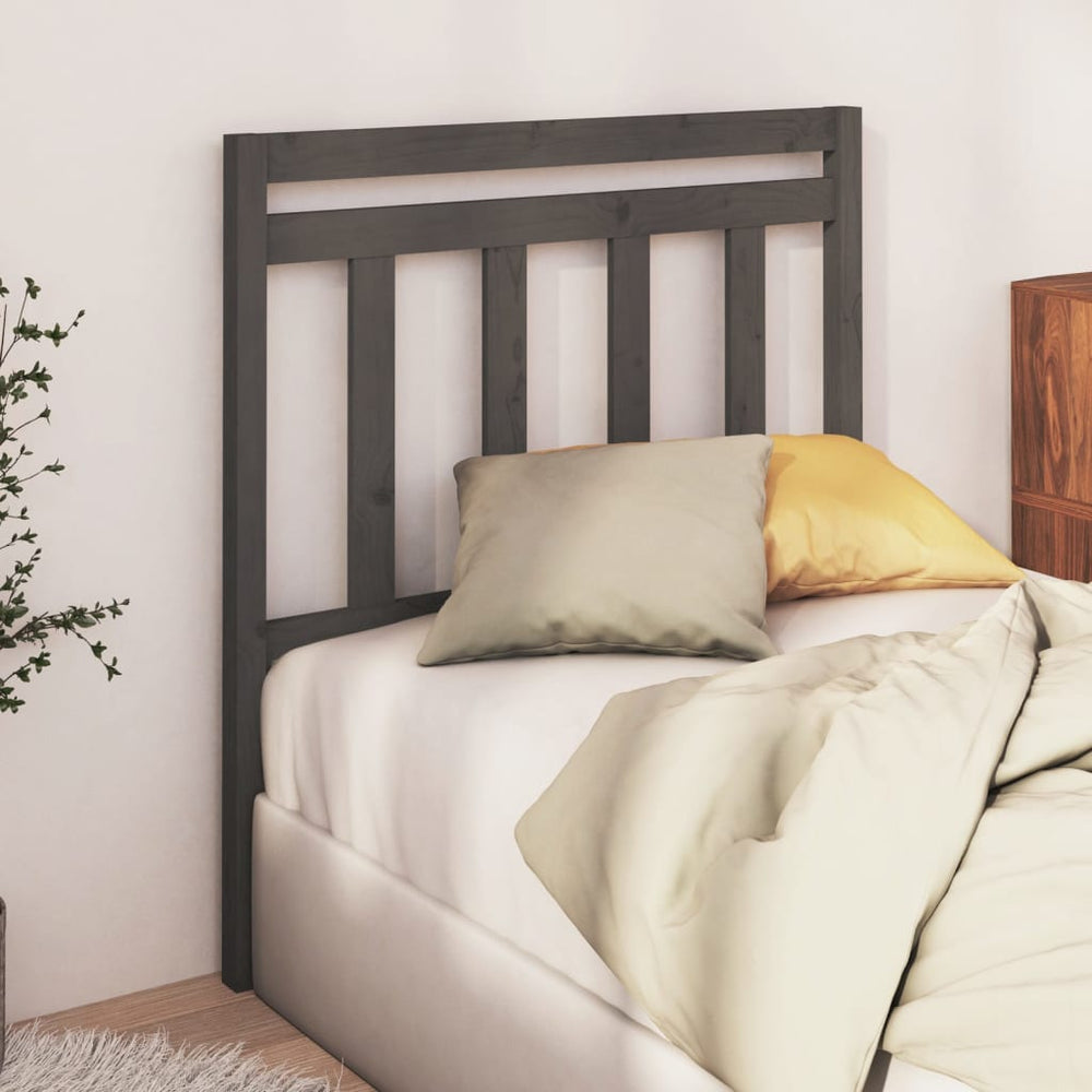 Graues Kiefer Massivholz Kopfteil 106cm