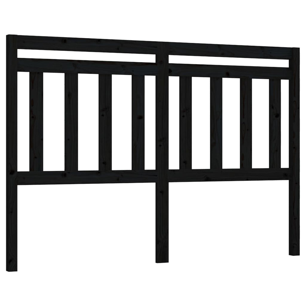 Schwarzes Kopfteil 156cm Kiefer Massivholz