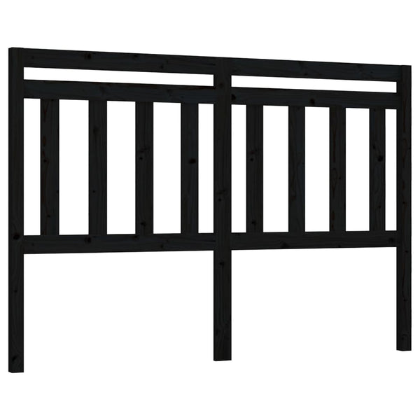 Schwarzes Kopfteil 166cm Kiefer Massivholz