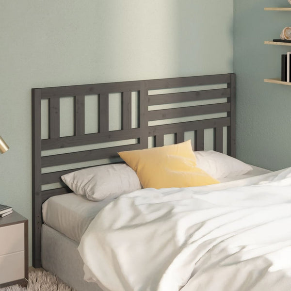 Graues Kiefer Massivholz Kopfteil 141 cm