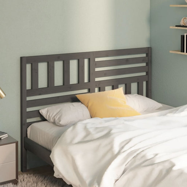 Graues Kiefer Massivholz Kopfteil 141 cm