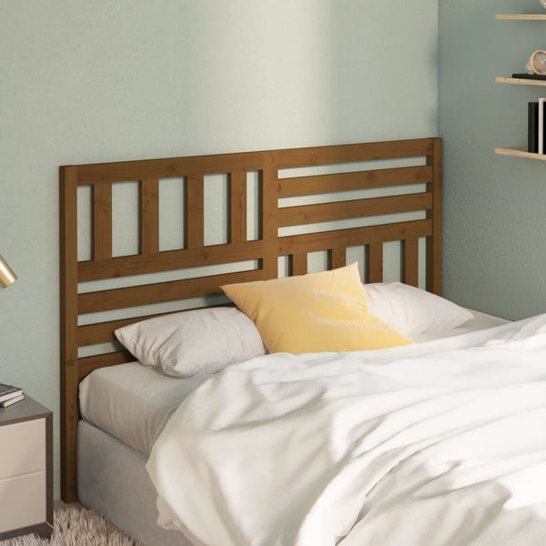 Honigbraunes Kiefer Massivholz Kopfteil 141 cm