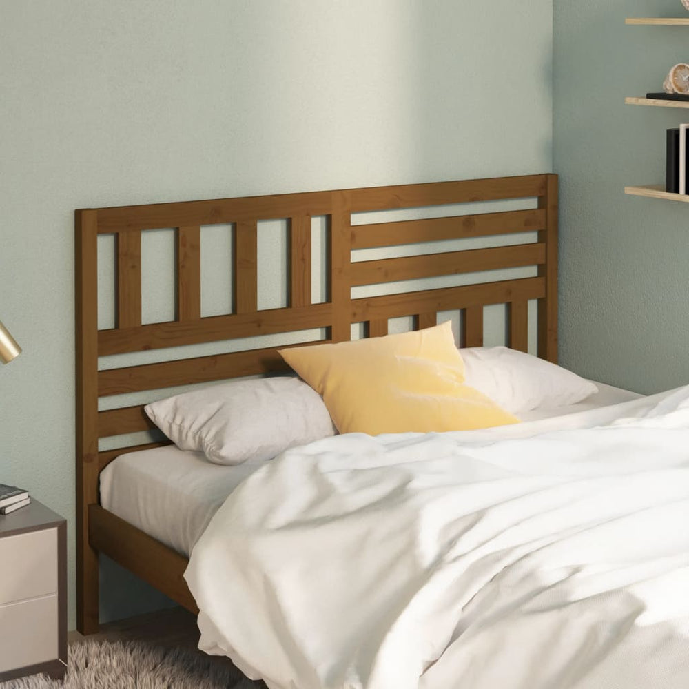 Honigbraunes Kiefer Massivholz Kopfteil 141 cm