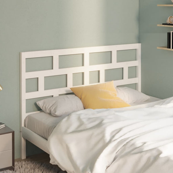 Weißes Kiefer Massivholz Kopfteil 141cm