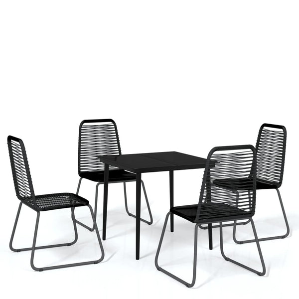 5-tlg. Garten-Essgruppe Schwarz