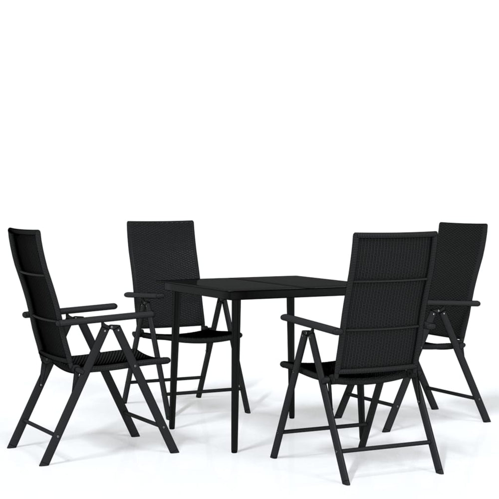 5-tlg. Garten-Essgruppe Schwarz