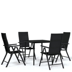 5-tlg. Garten-Essgruppe Schwarz