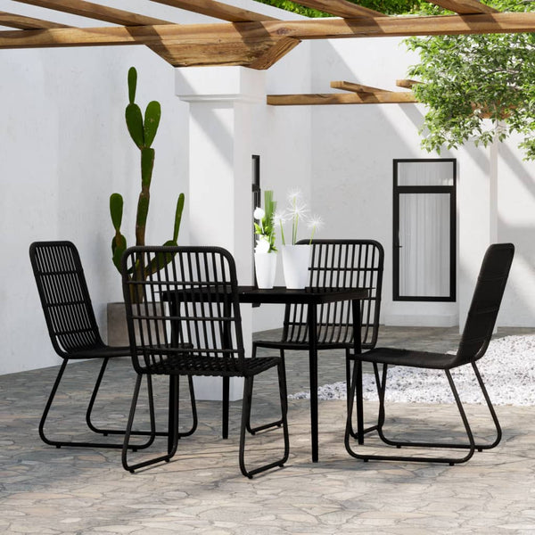 5-tlg. Garten-Essgruppe Schwarz