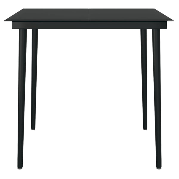 5-tlg. Garten-Essgruppe Schwarz PVC Rattan