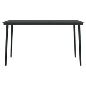 7-tlg. Garten-Essgruppe mit Kissen Grau und Schwarz