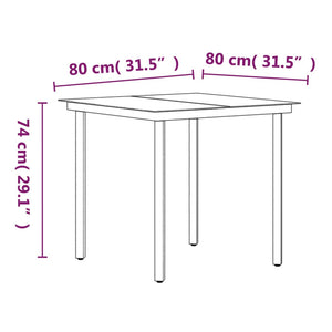 5-tlg. Garten-Essgruppe mit Kissen Grau und Schwarz