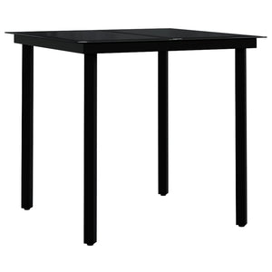 3-tlg. Garten-Essgruppe Braun und Schwarz