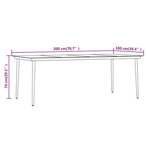 9-tlg. Garten-Essgruppe Schwarz