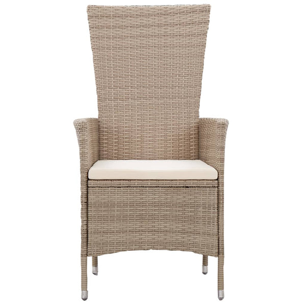 3-tlg. Garten-Essgruppe mit Kissen Beige