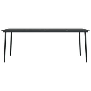 9-tlg. Garten-Essgruppe mit Kissen Schwarz