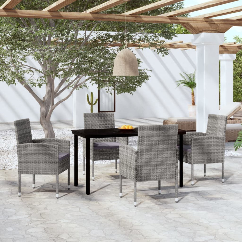 vidaXL Ensemble de salle à manger de jardin 5 pcs Anthracite