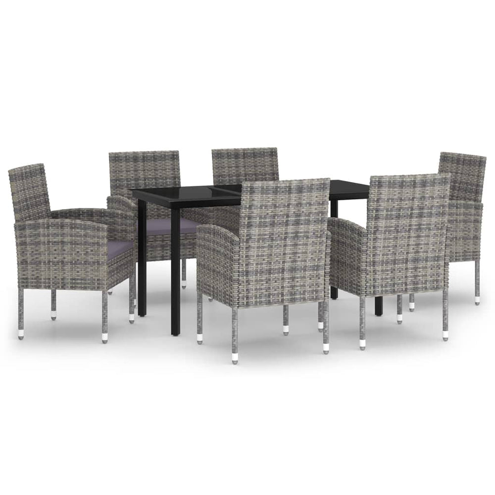 vidaXL Ensemble de salle à manger de jardin 7 pcs Anthracite