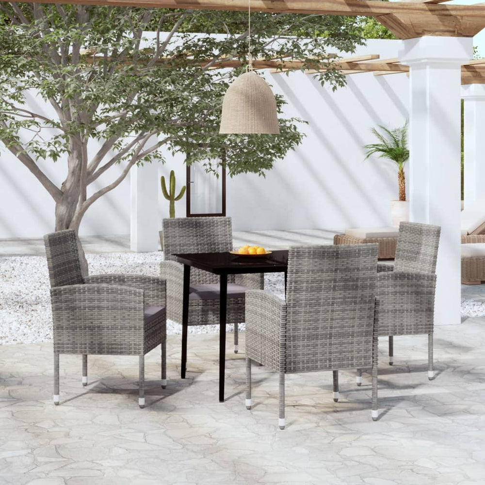 vidaXL Ensemble de salle à manger de jardin 5 pcs Anthracite
