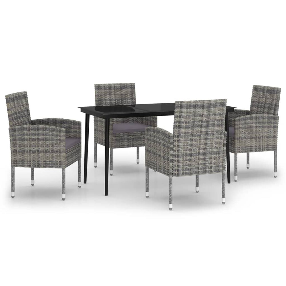 vidaXL Ensemble de salle à manger de jardin 5 pcs Anthracite