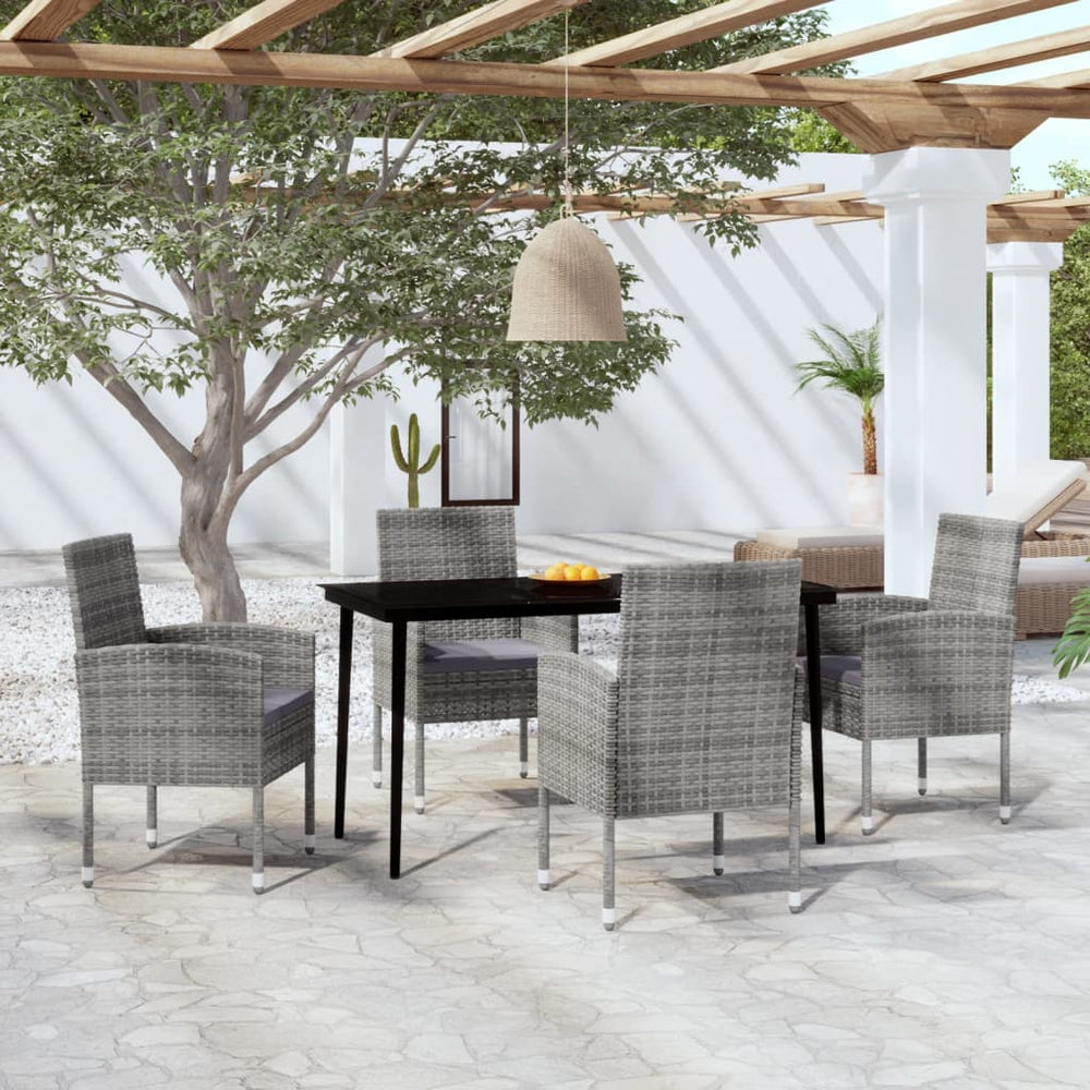 vidaXL Ensemble de salle à manger de jardin 5 pcs Anthracite