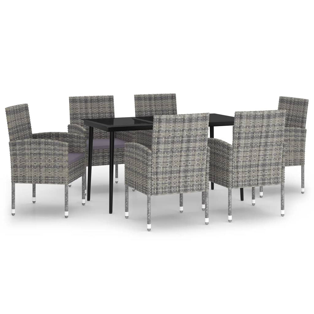 vidaXL Ensemble de salle à manger de jardin 7 pcs Anthracite
