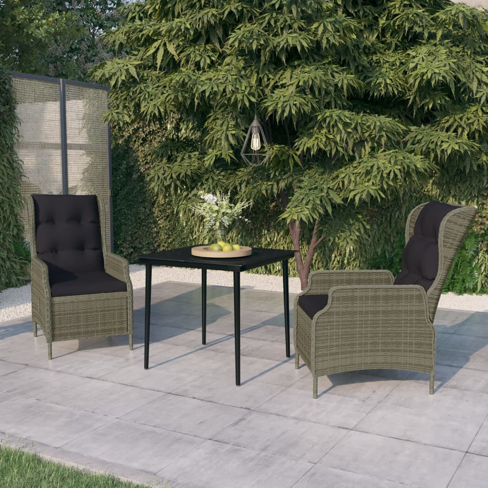 vidaXL Ensemble de salle à manger de jardin 3 pièces marron