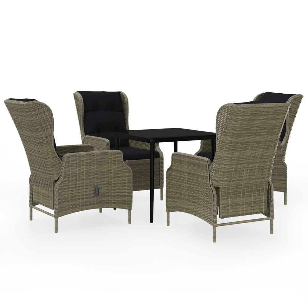 vidaXL Ensemble de salle à manger de jardin 5 pcs marron
