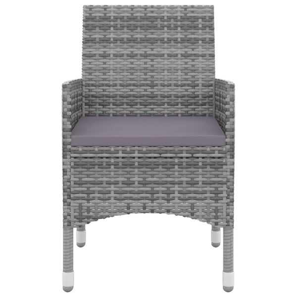 9-tlg. Garten-Essgruppe mit Auflagen Poly Rattan und Glas