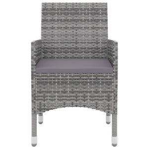 9-tlg. Garten-Essgruppe mit Kissen Poly Rattan und Glas