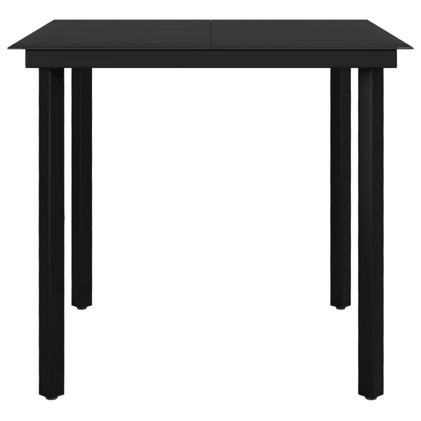 3-tlg. Garten-Essgruppe mit Auflagen Poly Rattan und Glas