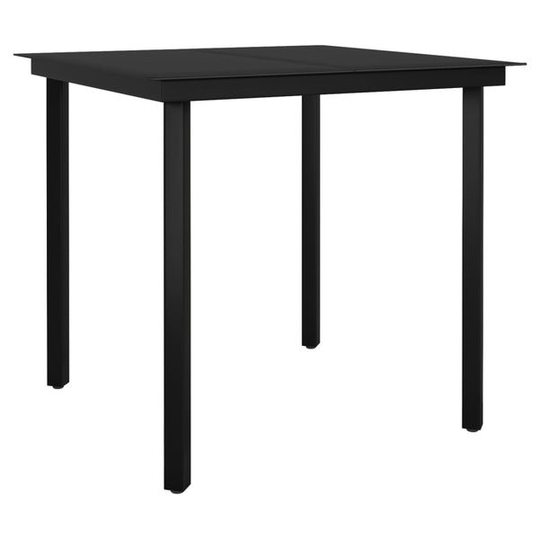 5-tlg. Garten-Essgruppe mit Auflagen Poly Rattan und Glas