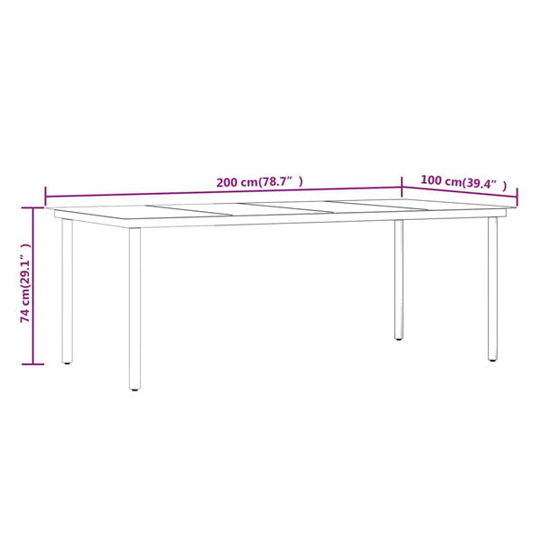 9-tlg. Garten-Essgruppe mit Kissen Poly Rattan und Glas
