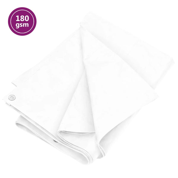 vidaXL Tarpaulin 180 g/m² 4x4 m White HDPE