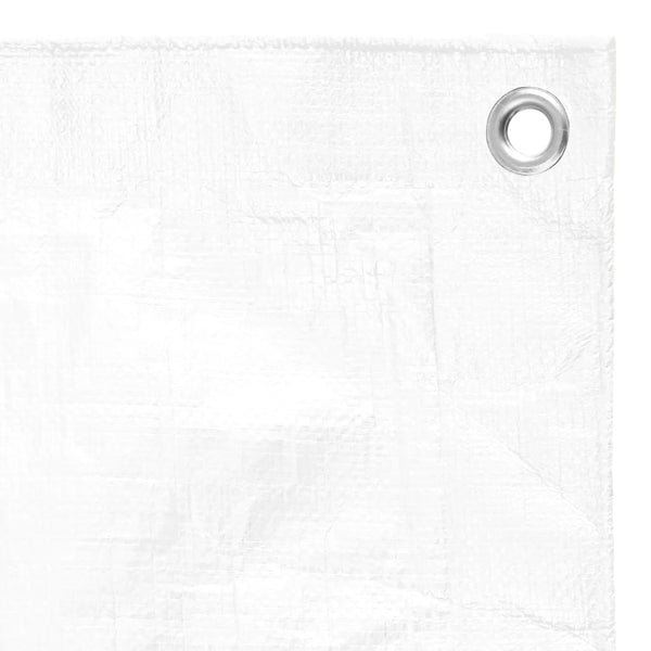 vidaXL Tarpaulin 180 g/m² 4x4 m White HDPE