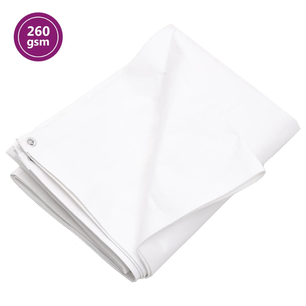 vidaXL Tarp 260 g/m² 3x3 m White HDPE