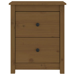 vidaXL Table de chevet marron miel 50x35x61,5 cm pin massif