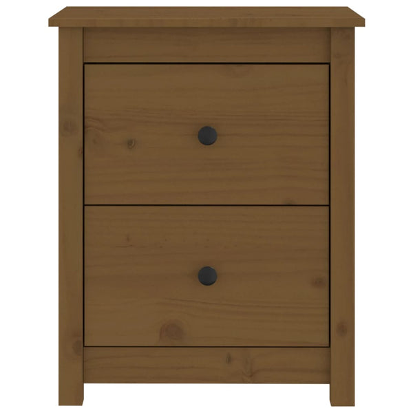 vidaXL Table de chevet marron miel 50x35x61,5 cm pin massif