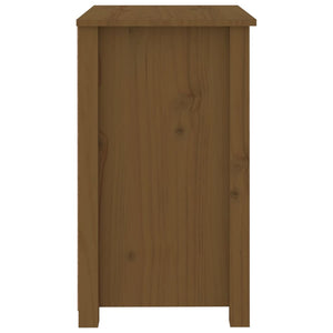 vidaXL Table de chevet marron miel 50x35x61,5 cm pin massif